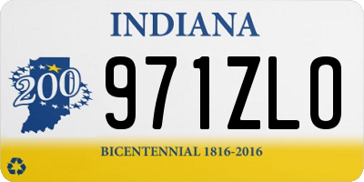 IN license plate 971ZLO
