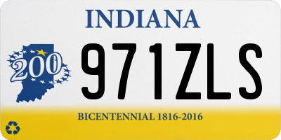IN license plate 971ZLS