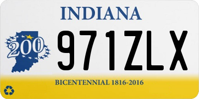 IN license plate 971ZLX
