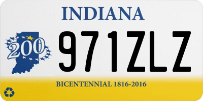 IN license plate 971ZLZ