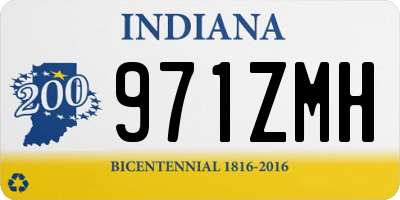 IN license plate 971ZMH