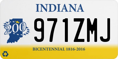 IN license plate 971ZMJ