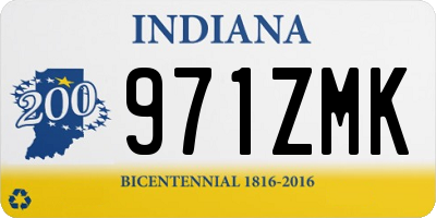 IN license plate 971ZMK