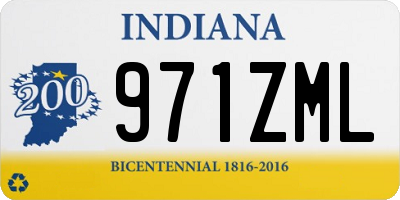 IN license plate 971ZML