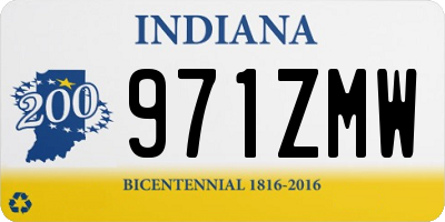 IN license plate 971ZMW