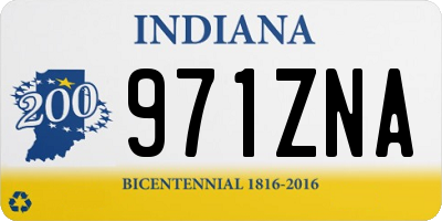 IN license plate 971ZNA