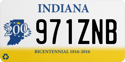 IN license plate 971ZNB