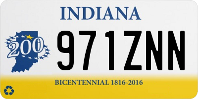 IN license plate 971ZNN