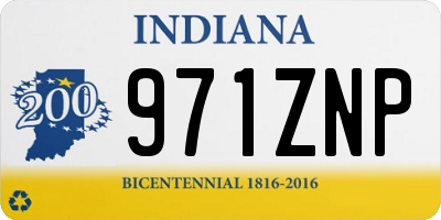 IN license plate 971ZNP