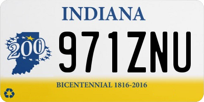 IN license plate 971ZNU