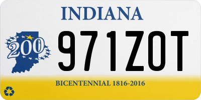 IN license plate 971ZOT
