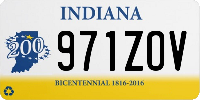 IN license plate 971ZOV