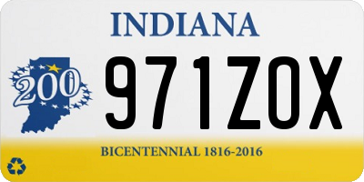 IN license plate 971ZOX