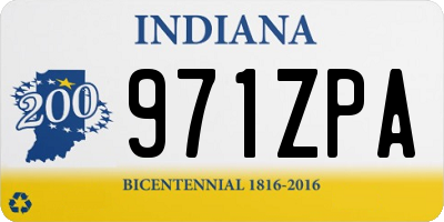 IN license plate 971ZPA