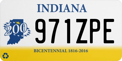 IN license plate 971ZPE