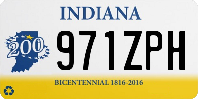 IN license plate 971ZPH