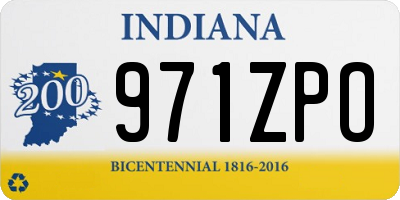 IN license plate 971ZPO