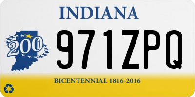 IN license plate 971ZPQ