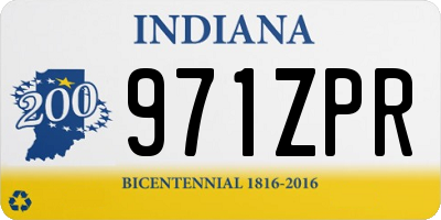 IN license plate 971ZPR
