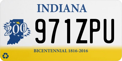 IN license plate 971ZPU