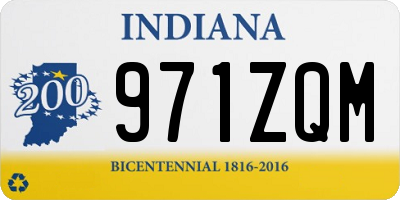 IN license plate 971ZQM