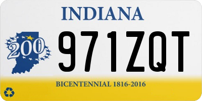 IN license plate 971ZQT