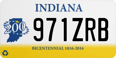 IN license plate 971ZRB