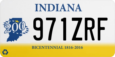 IN license plate 971ZRF