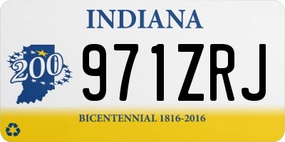 IN license plate 971ZRJ
