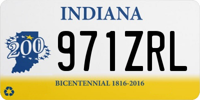 IN license plate 971ZRL