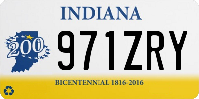 IN license plate 971ZRY