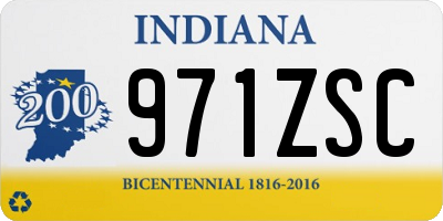 IN license plate 971ZSC