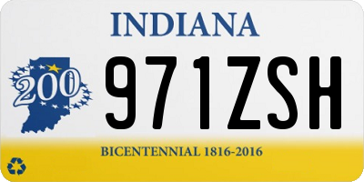 IN license plate 971ZSH