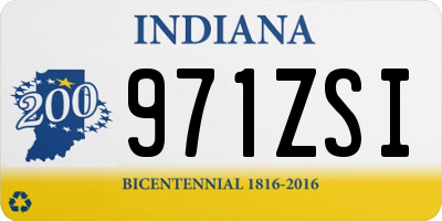 IN license plate 971ZSI
