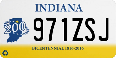 IN license plate 971ZSJ