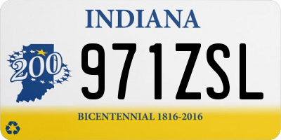 IN license plate 971ZSL