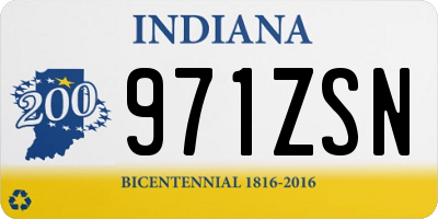 IN license plate 971ZSN