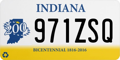 IN license plate 971ZSQ