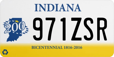 IN license plate 971ZSR