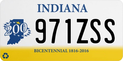 IN license plate 971ZSS