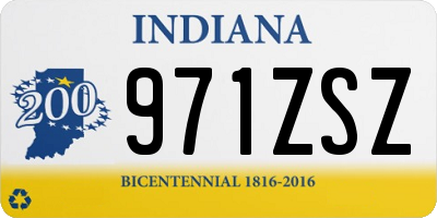 IN license plate 971ZSZ