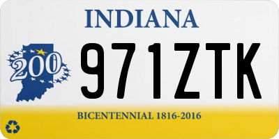 IN license plate 971ZTK