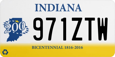 IN license plate 971ZTW
