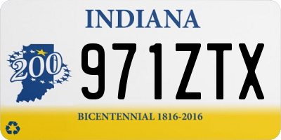 IN license plate 971ZTX