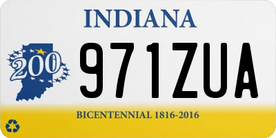 IN license plate 971ZUA