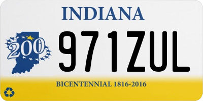 IN license plate 971ZUL