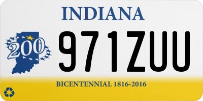 IN license plate 971ZUU