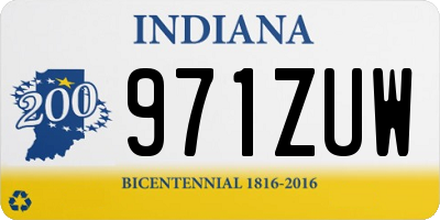 IN license plate 971ZUW