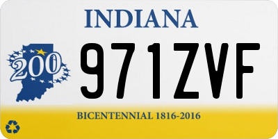 IN license plate 971ZVF