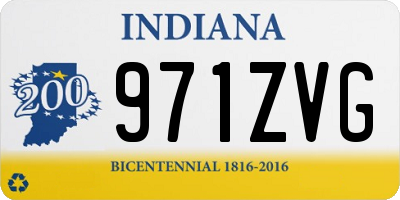 IN license plate 971ZVG
